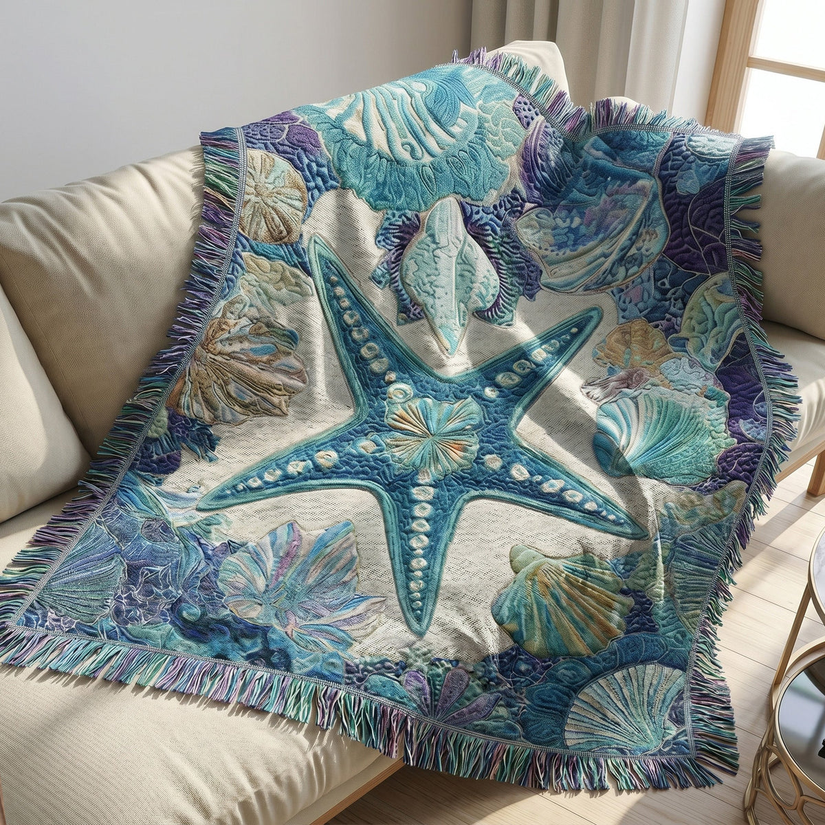 Shell Symphony Quilted Throw