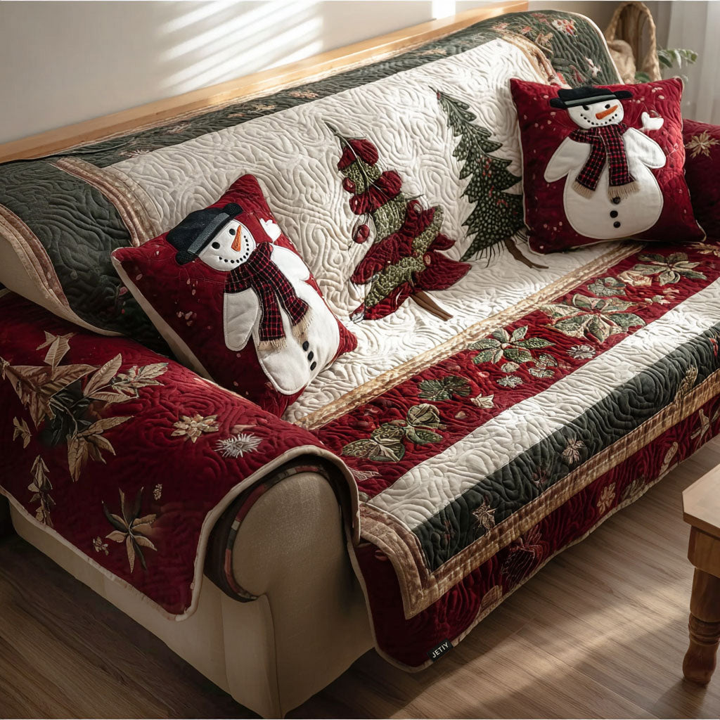 Evening Atmosphere Quilted Sofa Cover