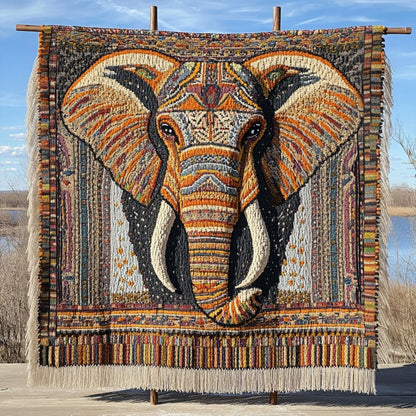 Majestic Tusk Quilted Throw