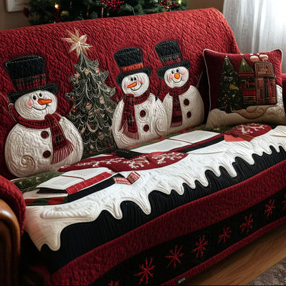 Christmas Pattern Quilted Sofa Cover – Zoie