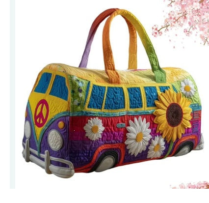 Sunflowvana Quilted Weekend Duffle Bag