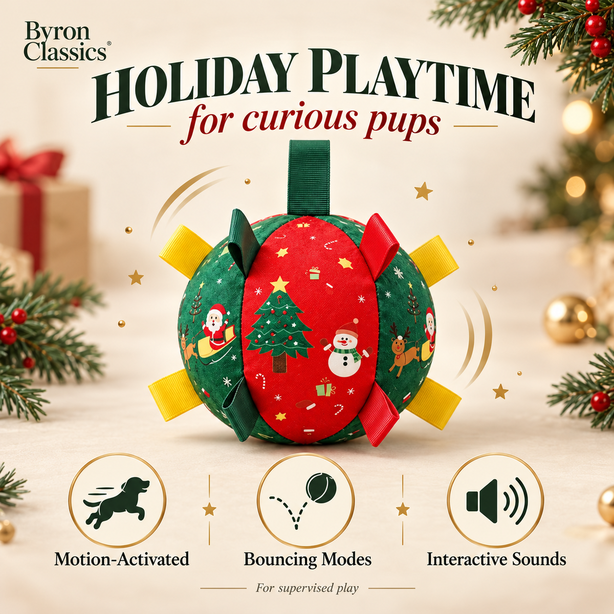 ByronClassics™ Christmas Dog Ball
