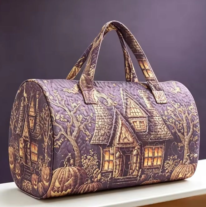 Lavender Haunted House Weekend Duffle Bag