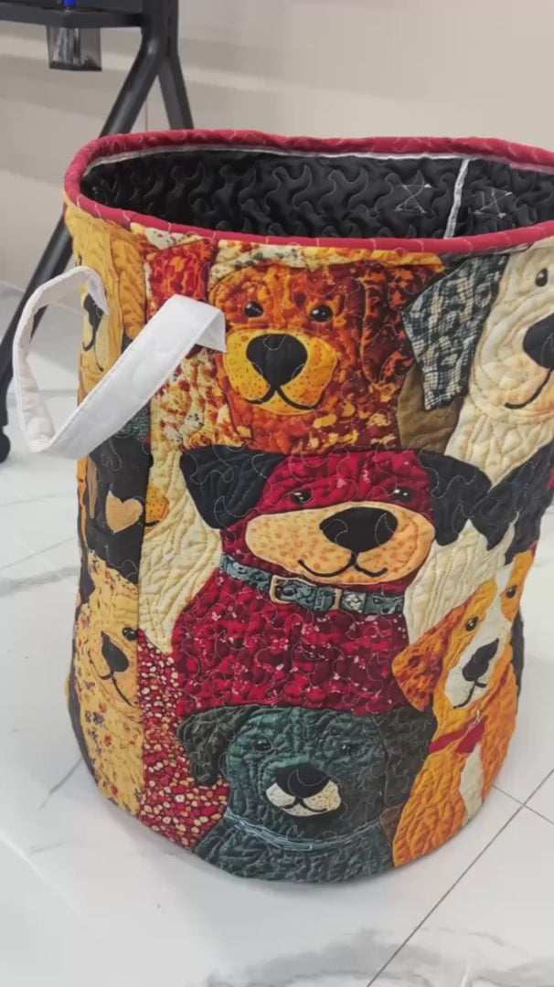 Bear Tracks Tale | Quilted Storage Basket