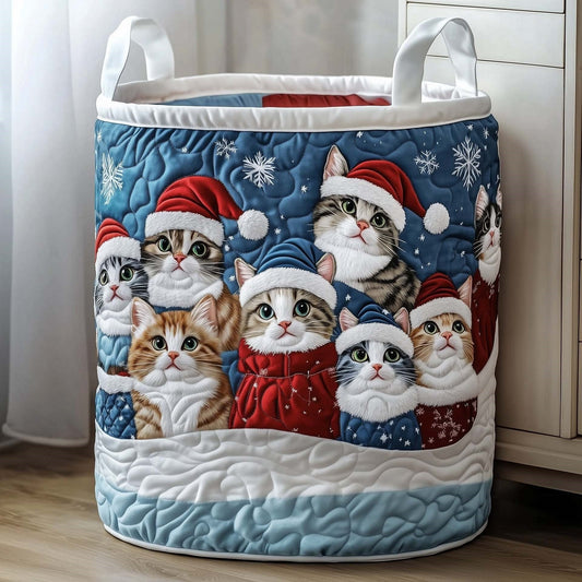 Santa Paws Parade Quilted Storage Basket