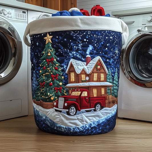 Starlit Christmas Homecoming Quilted Storage Basket